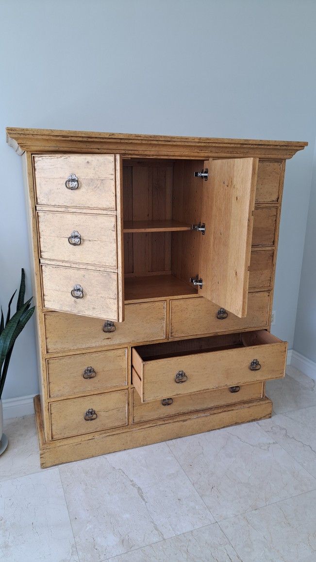 Sells $6,500++ BAUSMAN CALIFORNIA Office Armoire Custom HANDCRAFTED Solid Pine in Sunny Isles
