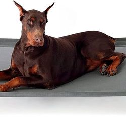 Bedsure Outdoor Elevated XL Dog Bed, Portable Indoor & Outdoor Cooling Raised Cot Pet Hammock Bed with Skid-Resistant Feet, Frame with Breathable Mesh