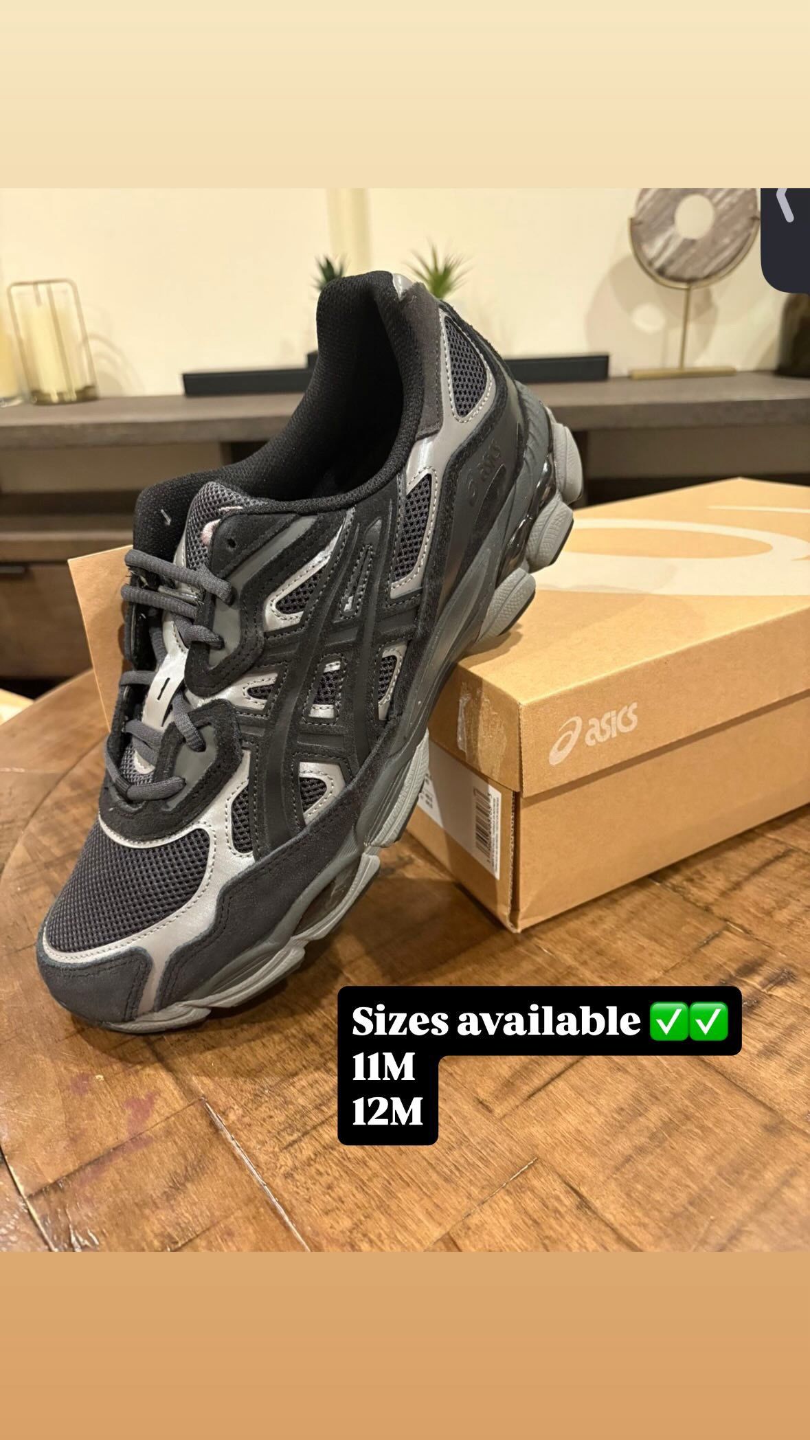 ASICS Gel-NYC Graphite Grey Black Sizes 11M & 12M