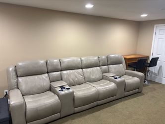 Aviator Sectional Electric Couch Prescott Taupe