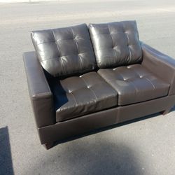 One Piece Fuax Leather Sofa Couch-DELIVERY AVAILABLE