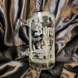 Glass Etched Beer Mugs