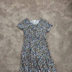 Blue Sundress With Flowers – Women’s L