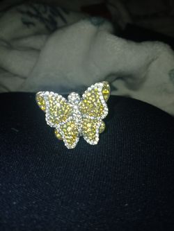 925 Sterling Silver Butterfly Ring 