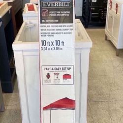 🚨Sale🚨 Everbilt 10 ft. x 10 ft. Red Instant Canopy Pop Up Tent 1002658109