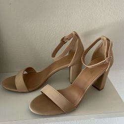 Beige 3 inch heels 