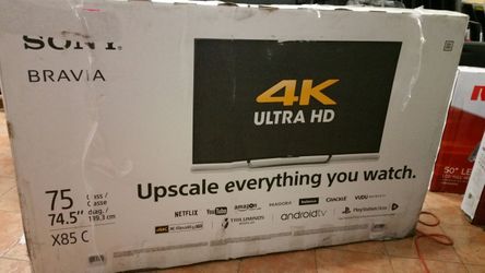 sony 75 inch xbr75x850c Android 4k 3d