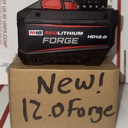 Milwaukee M18 12.0 Forge Battery. Model #48-11-1813. 