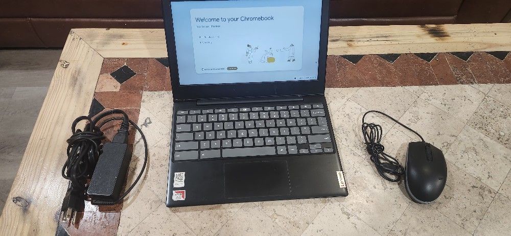 Lenovo Chromebook With Windows Chrome Operating System Charging Cord And USB Mouse Laptop High School Middle School Personal Laptop