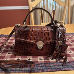 Brahmin Pecan Bag With Roses 