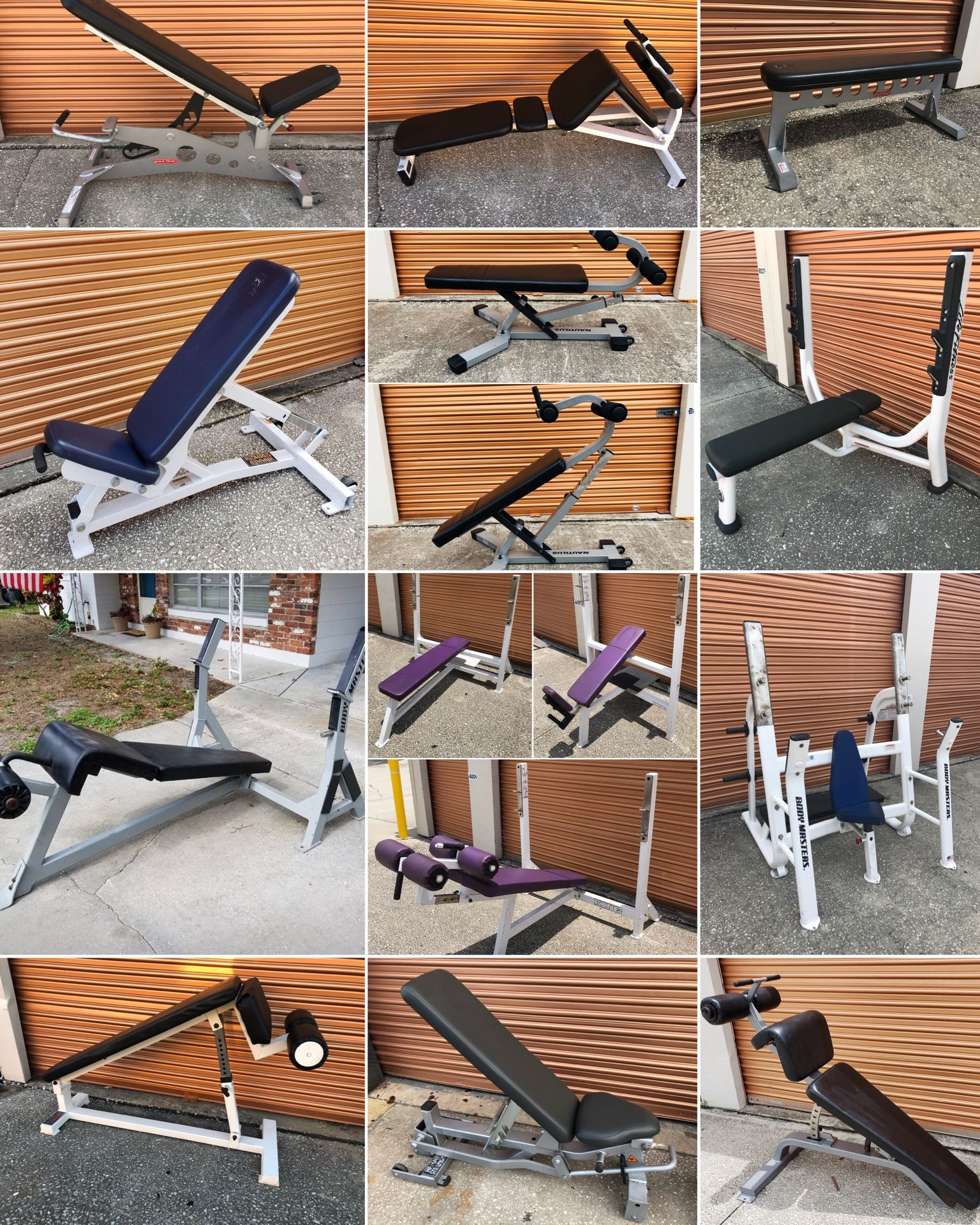 Flat, Incline, Decline, Shoulder Press, Adjustable, Ab/Abdominal Weight Benches Available