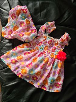 Baby Girl Floral Dress and Bloomers Set