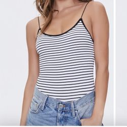 Seamless Striped Cami Bodysuit