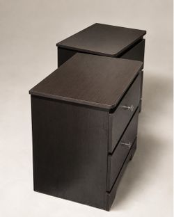 Dark Brown Nightstand Set with Drawers - very good condition