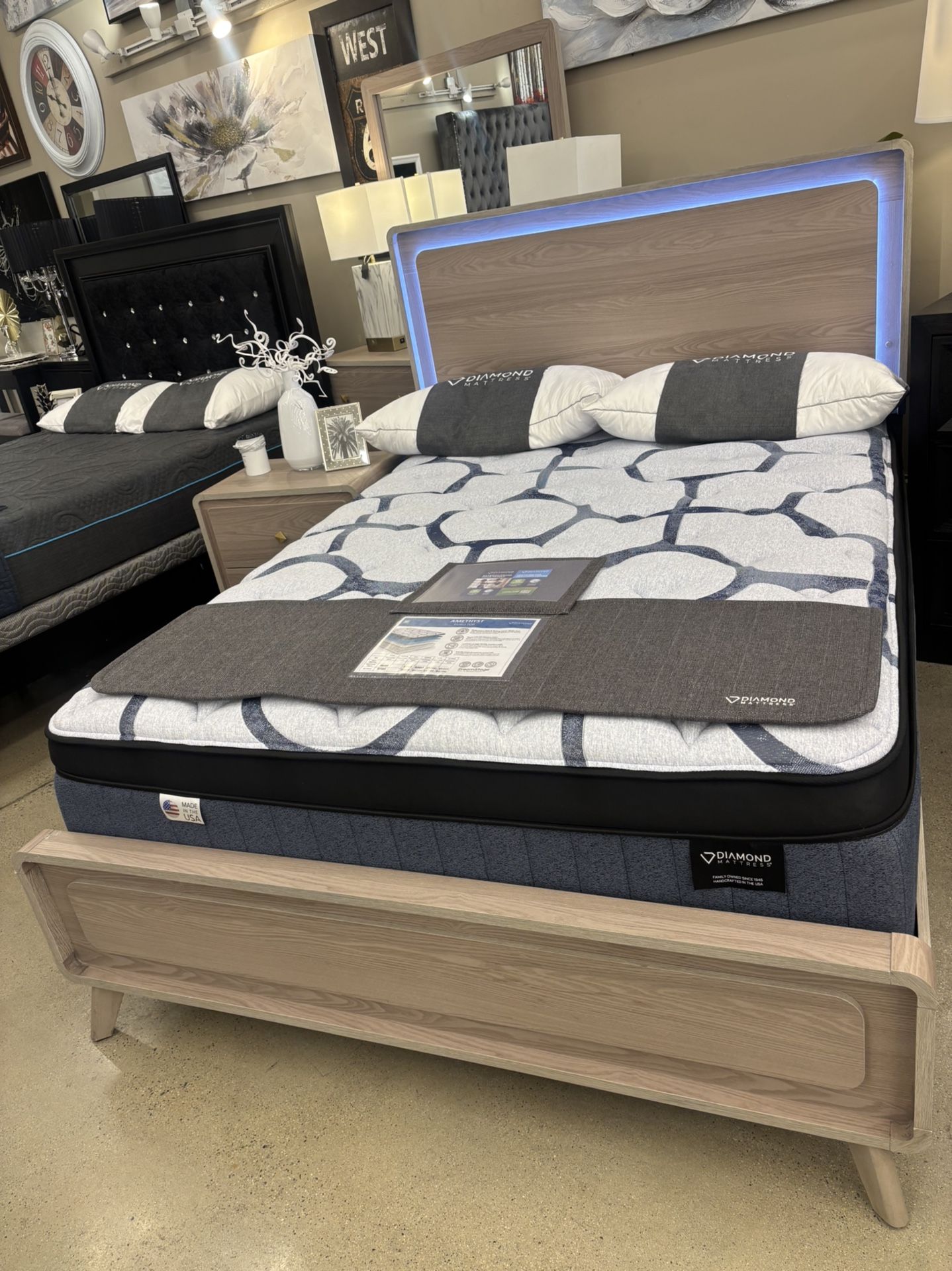 Queen Bedframe, Dresser, Mirror And Nightstand