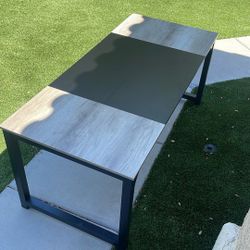 Large Dining Table Two Tone Heavy Frame 