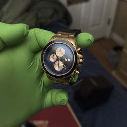 Vestal Rose gold Watch W/ Rubber Strap