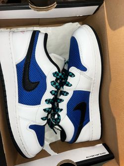 AIR JORDAN 1 LOW SE WHITE HYPER ROYAL GS