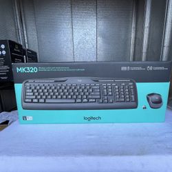 Logitech MK320 Wireless Desktop Keyboard and Mouse Combo Black. NEW. Sealed
