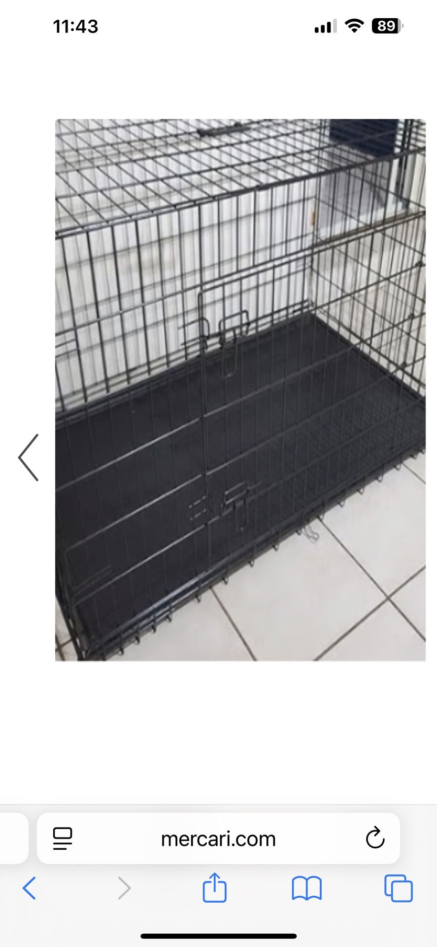 Large Dog  Crate Metal  - Foldable