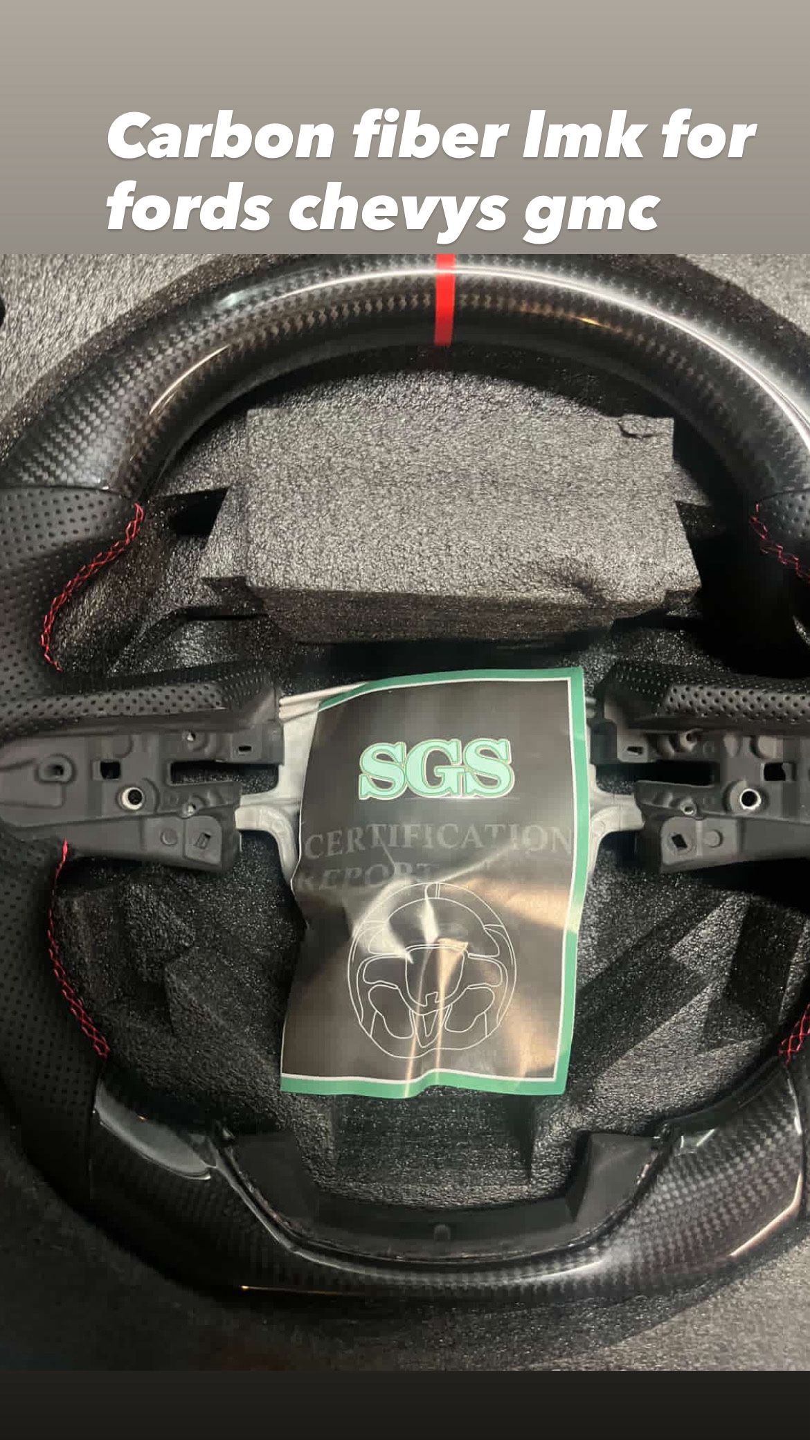 Carbon Fiber Steering Wheel For Fords Gmcs And Chevys