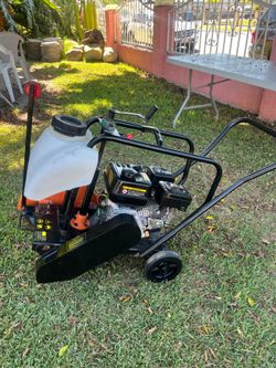 Walk Behind 14" Concrete Cut Off Saw 6.5HP 196CC Gas Engine W/ Blade & Tank