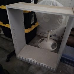 2 White Storage Shelves