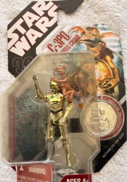 2007 Hasbro Star Wars  C-3PO & SALACIOUS CRUMB # 30 - Coin - 30th - NEW Sealed