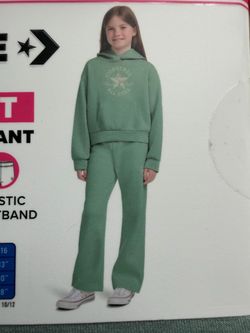 Converse All Star Girls Green Hoodie & Pants Set