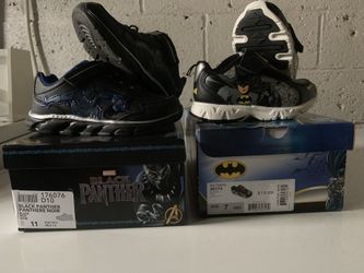 Batman 7c and Black Panther 11c shoes