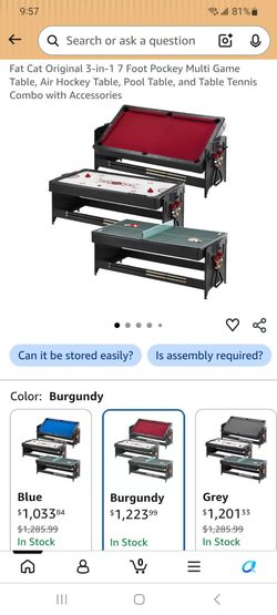 Air Hockey, Pool and Ping Pong Table