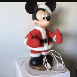 Disney Santa's Best Mickey Mouse Animated Motionette Candy Cane Mickey Unlimited  22”VTG 