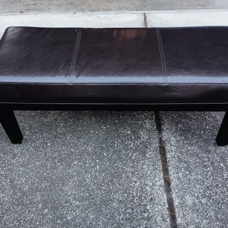 Mid Century Style Upholstered Bench Ottoman 