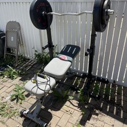Squat Rack With Bench & Weights 