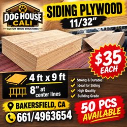 Siding plywood 11/32. 4 ft x 9 ft
