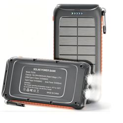 Solar Power Bank 49800mAh with Flashlight