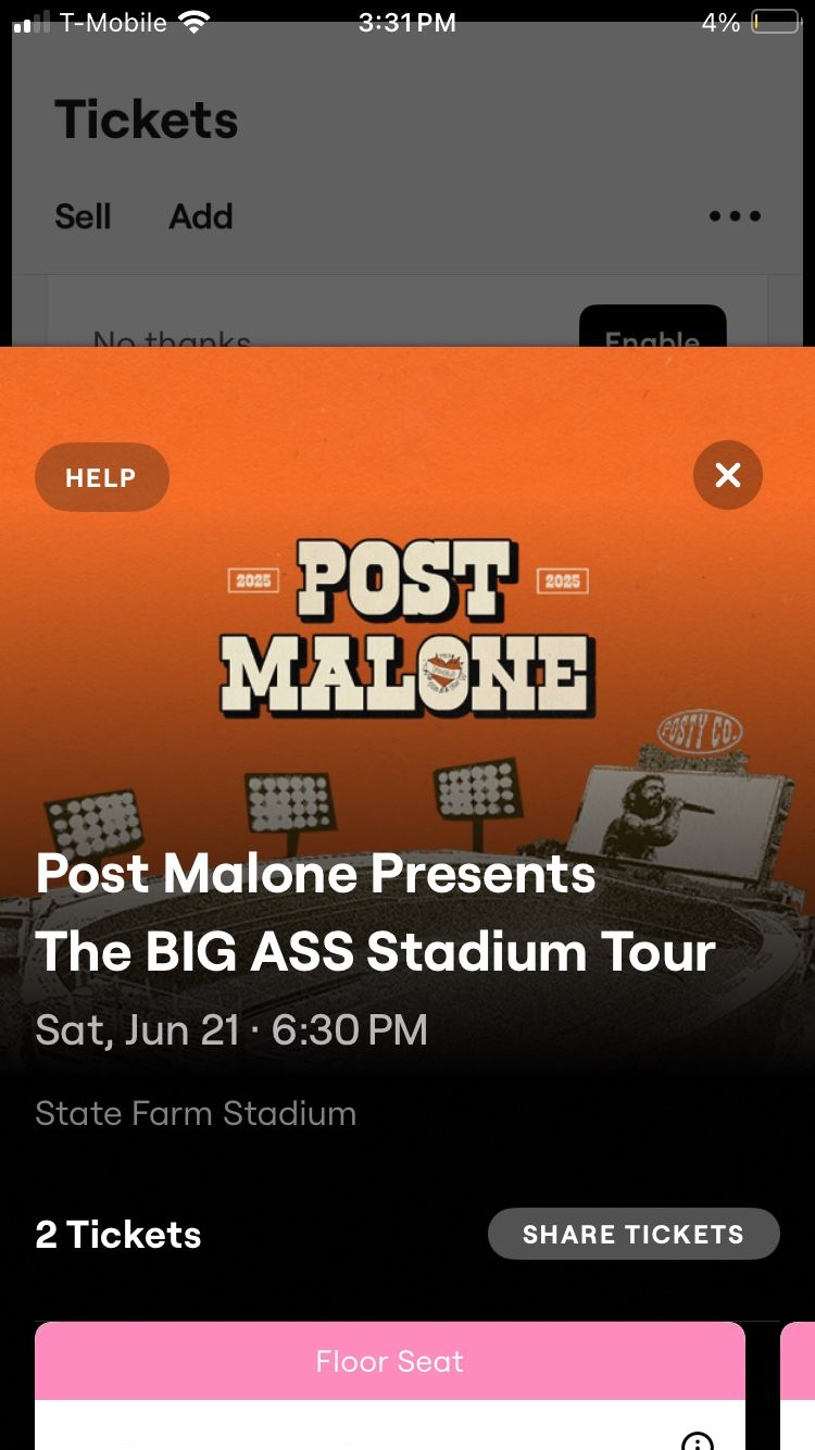 Post Malone - Floor Seats!