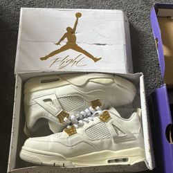 jordan 4 white and gold 