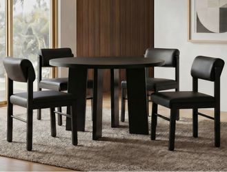 Strouse deluxe black dining set