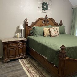 King Bed And Nightstand