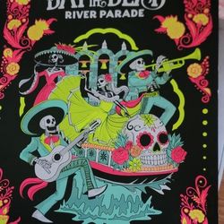 Day of the dead river parade poster 2024
