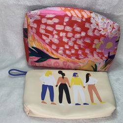 2 BRAND NEW ASSORTED MAKE UP BAGS 