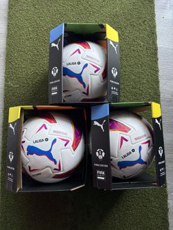 PUMA X LA LIGA ORBITA FIFA QUALITY PRO LOT OF 3 SOCCER BALLS SIZE 5