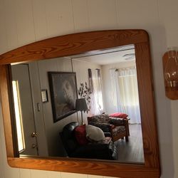 Maple Wood Mirror Set