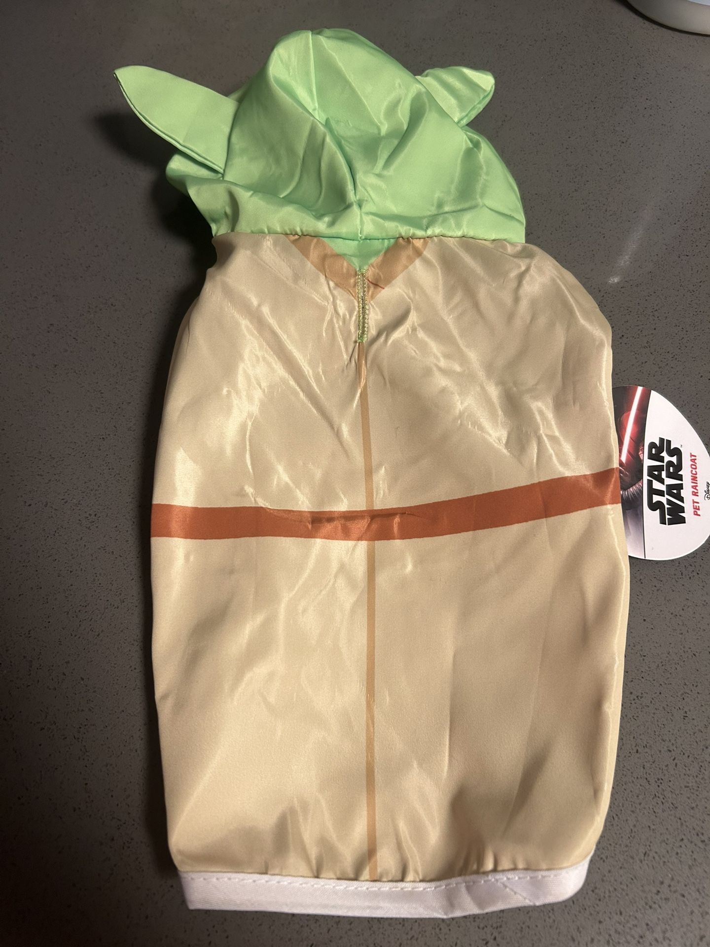 NEW Sz S Yoda Dog Rain Coat & Halloween Costume