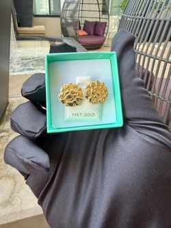 14k nugget earrings