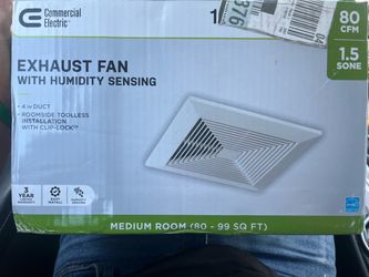 Commercial Electric 80 CFM Exhaust Fan with Humidity Sensing