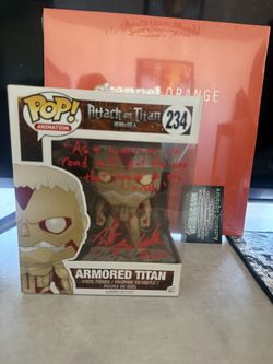 Robert McCollum Signed Armored Titan Attack On Titan 6” Funko Pop W/ COA