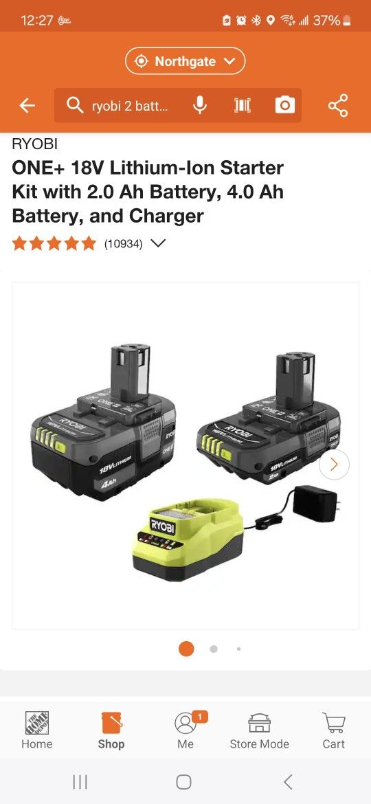 Ryobi Brand New Batteries And Charger