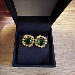 Natural Emerald Earrings
